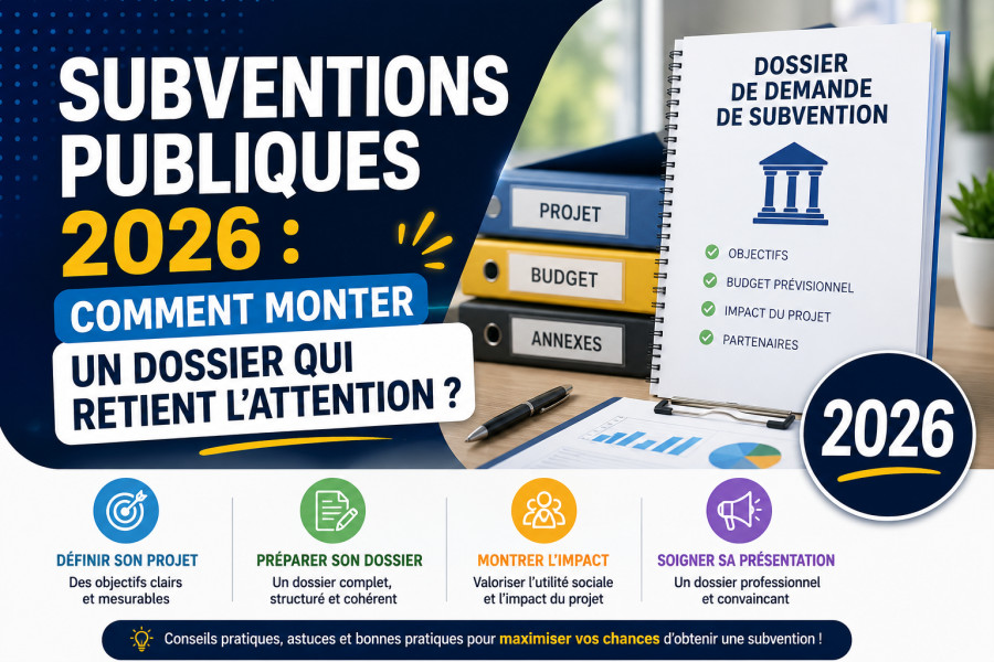 Subventions publiques 2026 : Comment monter un dossier qui retient l’attention ?